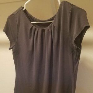 Dark Grey Short Sleeve Blouse